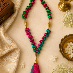 Pink and Green Silk Thread Mala